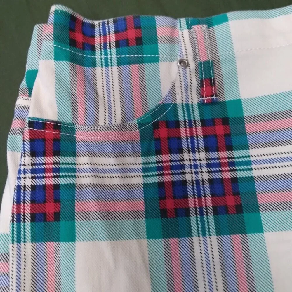 Terra & Sky white plaid jeggings size 3X (24W-26W) - Picture 5 of 12